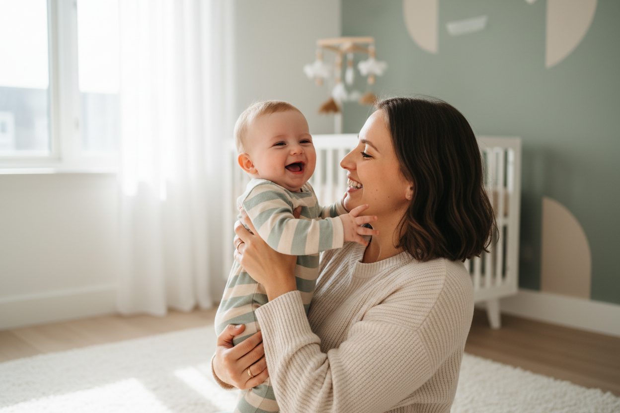 Gelukkige ouder met baby